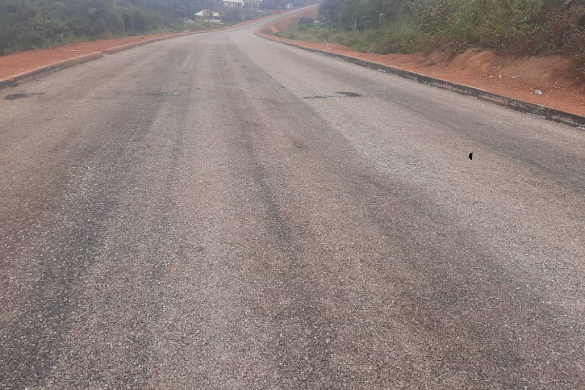 Bitumen overlay of The Berekum Ring Road Under The Sinohydro Project has begun as contractors do over 60% of the work.