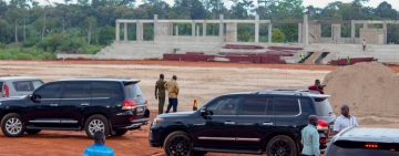 President Akuffo Addo Inspects work on FIFA-Standardized Sports Stadium At Dormaa Ahenkro